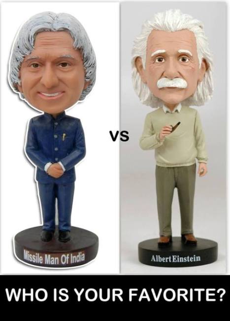 Dr Kalaam and Einstein Bobble heads